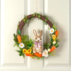 Türkranz Osterdeko mit Hase Eldo