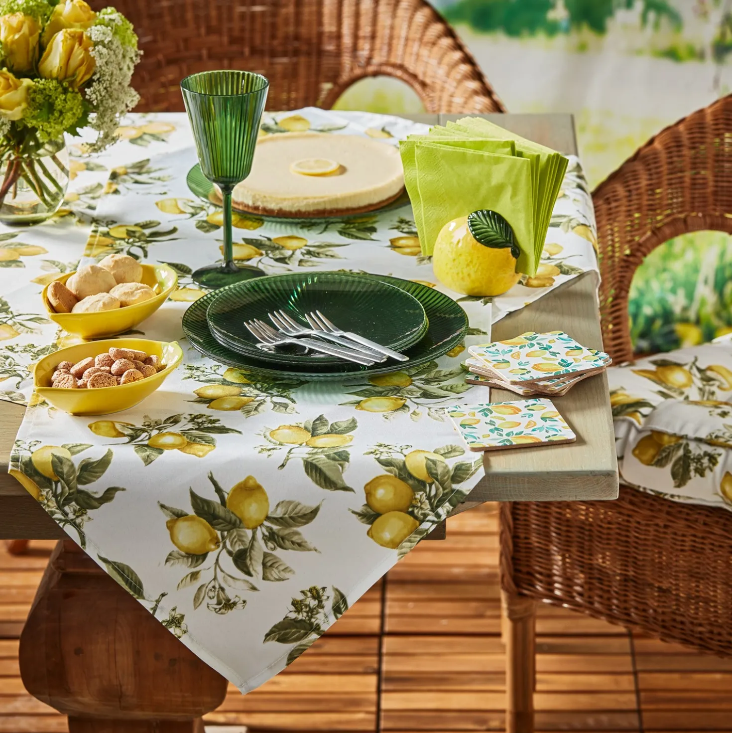 Untersetzer "Lemon", 6er-Set Basilico