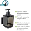 Vacuum-Loc® Seifenspender „Quadro“, schwarz, Edelstahl/Kunststoff WENKO