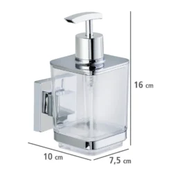 Vacuum-Loc® Seifenspender „Quadro“, Edelstahl WENKO