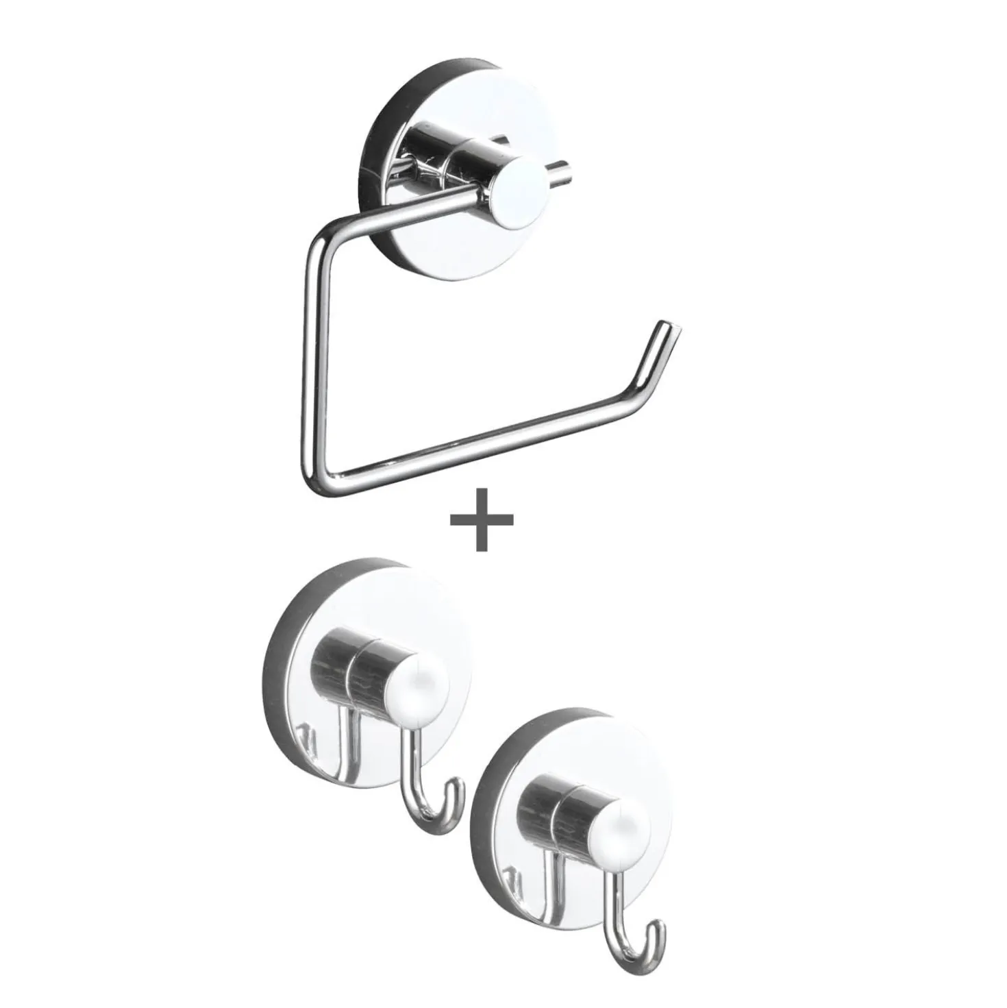 Vacuum-Loc® Toilettenpapierhalter „Milazzo“ mit 2 Haken, 3-tlg. WENKO