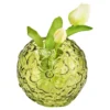 Vase mit Blumendekor grün 13 cm Höhe