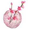 Vase mit Blumendekor rosa 13 cm Höhe