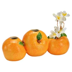 Vase Orangen liegend aus Keramik
