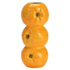 Vase Orange stehend aus Keramik