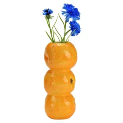 Vase Orange stehend aus Keramik