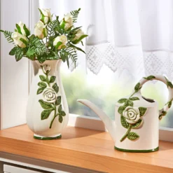 Vase "Weiße Rosen"