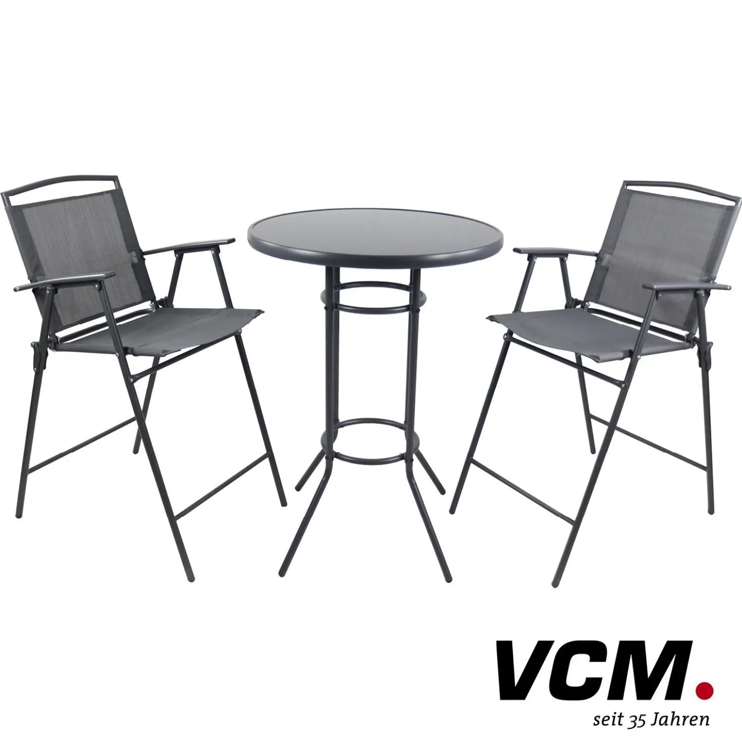 VCM Bartischset "Garlos" 3tlg. Schwarz