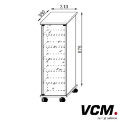 VCM CD/DVD-Turm "Valenza" drehbar für 300 CDs Weiß