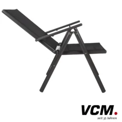 VCM Gartenstuhl 2er Set Anthrazit