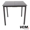 VCM Gartentisch aus Alu 80x80 Schwarz