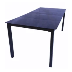 VCM Gartentisch aus Alu 190x90 Schwarz