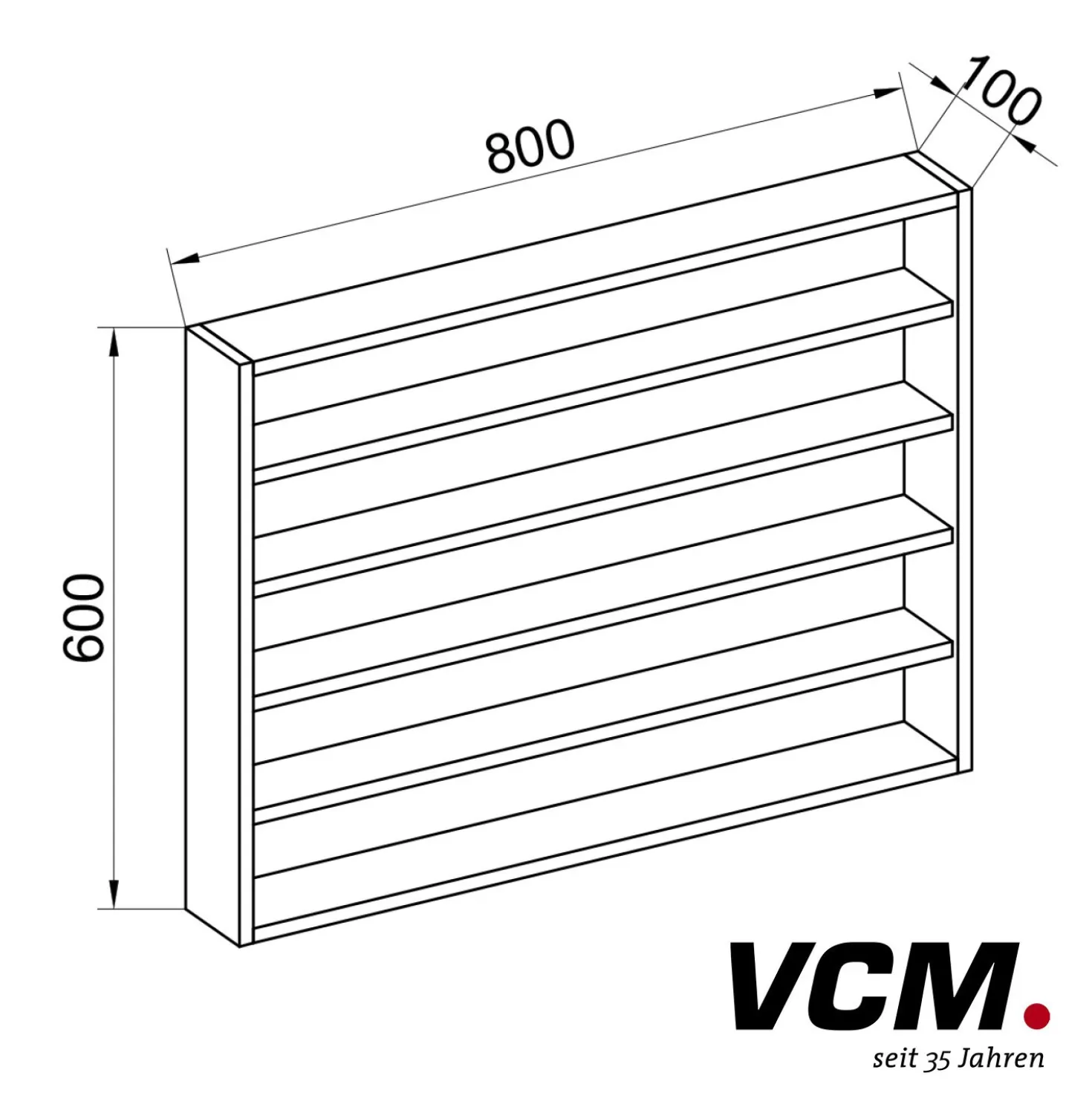 VCM Küchenregal "Esaldi L" Buche