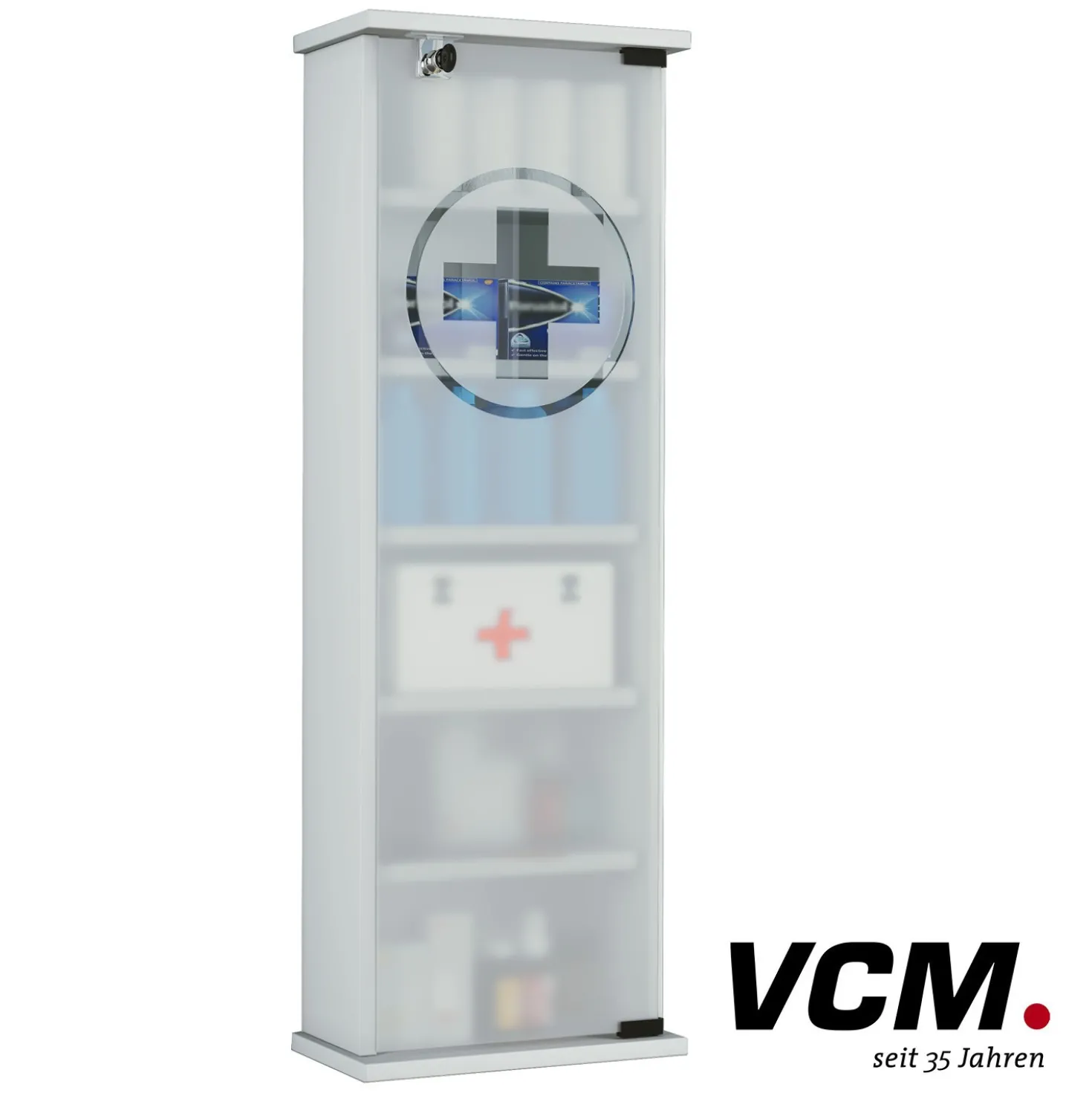 VCM Medizinschrank "Gusal XXL" Weiß