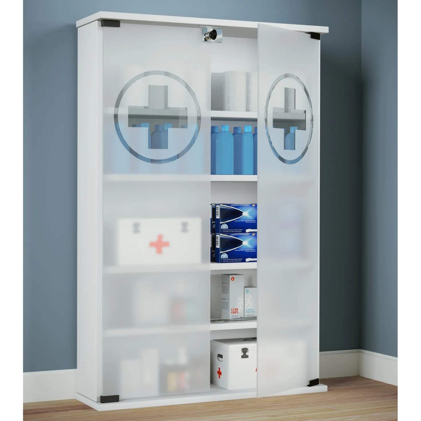 VCM Medizinschrank "Honula" Weiß