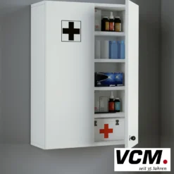 VCM Medizinschrank "Medasa XL" Weiß