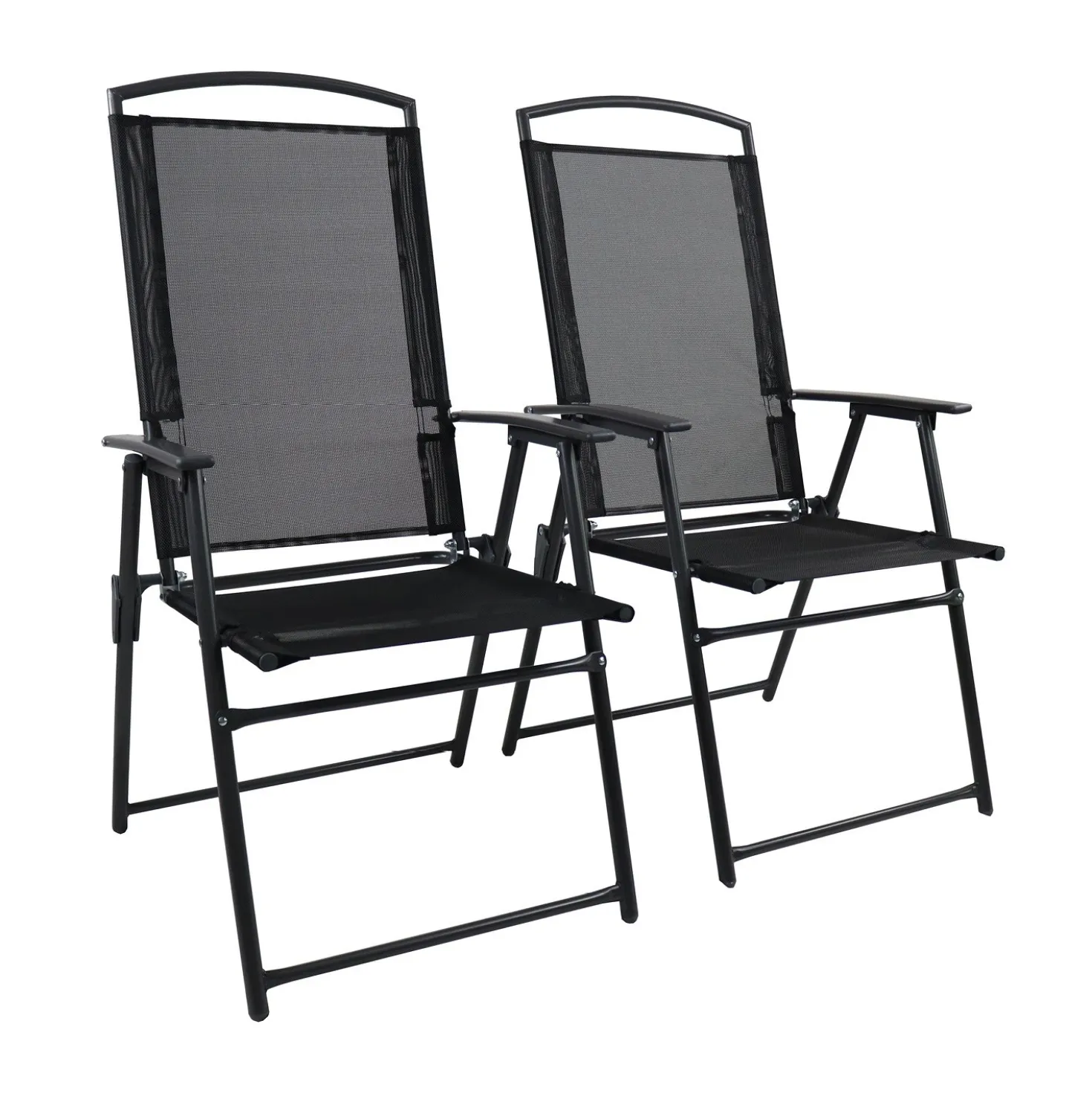 VCM Metallgartenstuhl 2er Set Anthrazit
