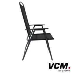 VCM Metallgartenstuhl 4er Set Anthrazit