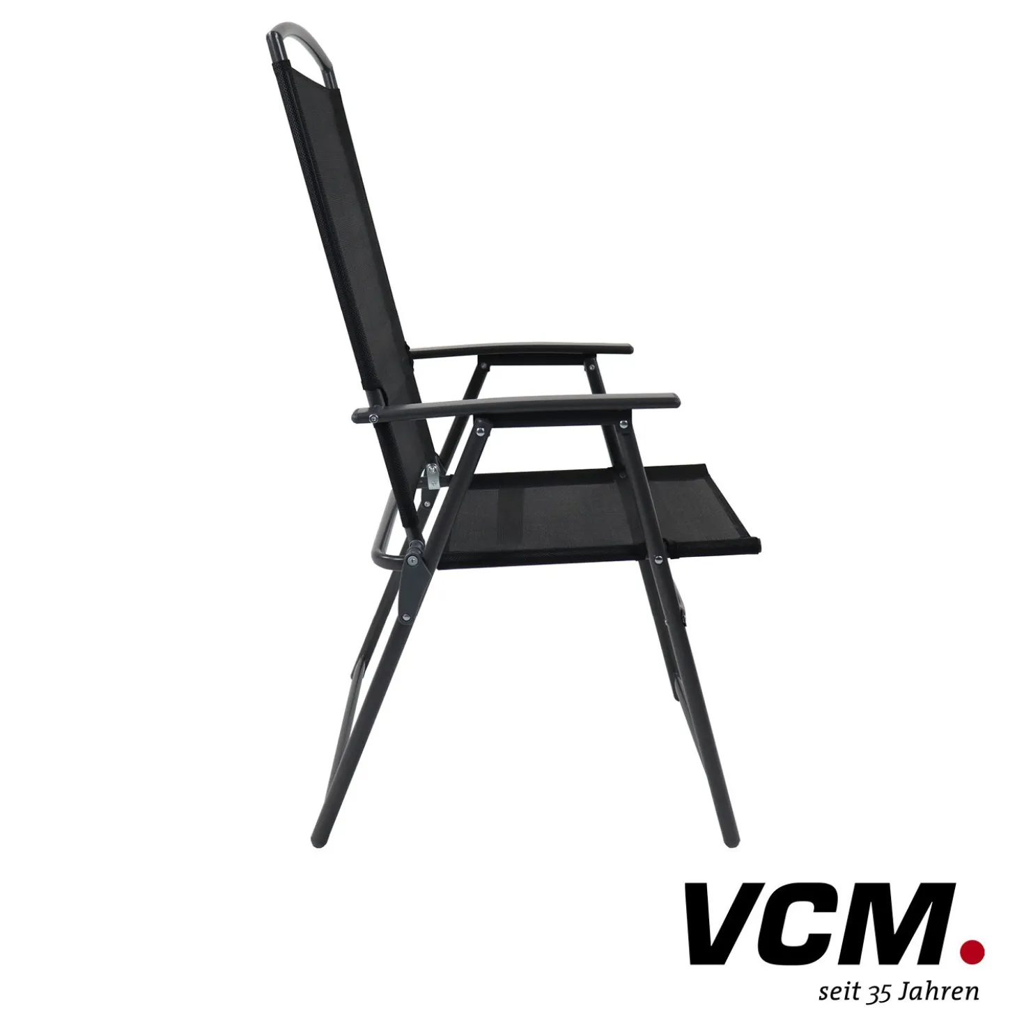 VCM Metallgartenstuhl 4er Set Anthrazit