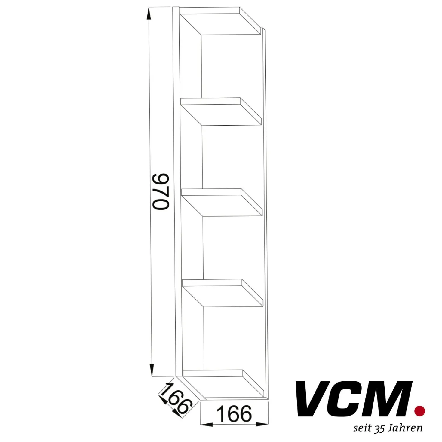 VCM Regal "Honsa-Stand" Schwarz