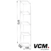 VCM Regal "Honsa-Stand" Weiß/Holz
