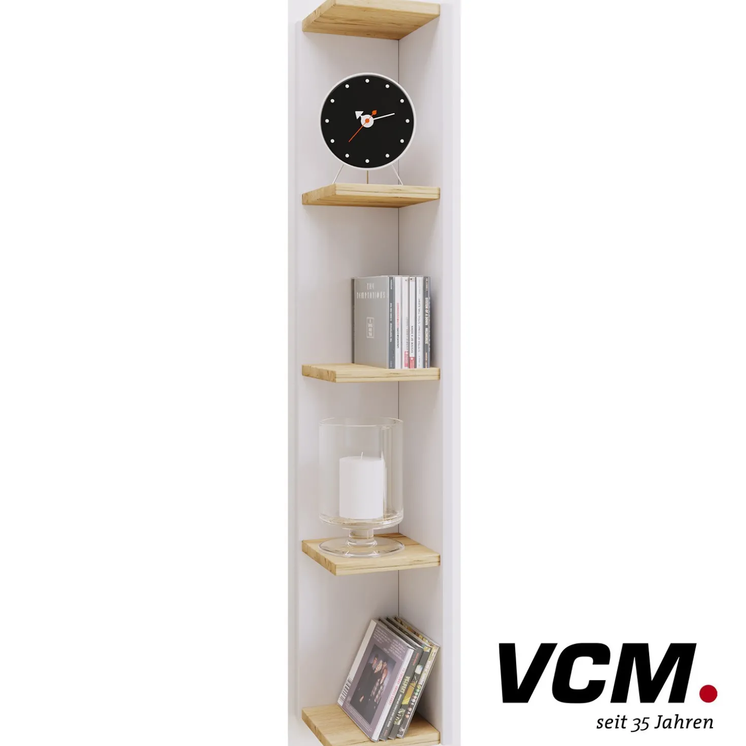 VCM Regal "Honsa-Stand" Weiß/Holz