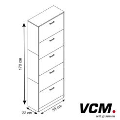 VCM Schuhschrank "Sipos XL" Sonoma-Eiche
