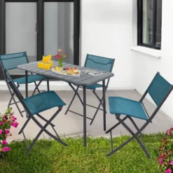 VCM 5-tlg. Gartenset "Sumila" 110 x 55 Türkis