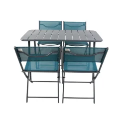 VCM 5-tlg. Gartenset "Sumila" 110 x 55 Türkis
