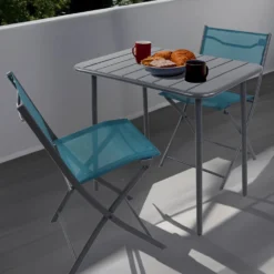 VCM 3-tlg. Gartenset "Sumila" 80 x 55 Türkis