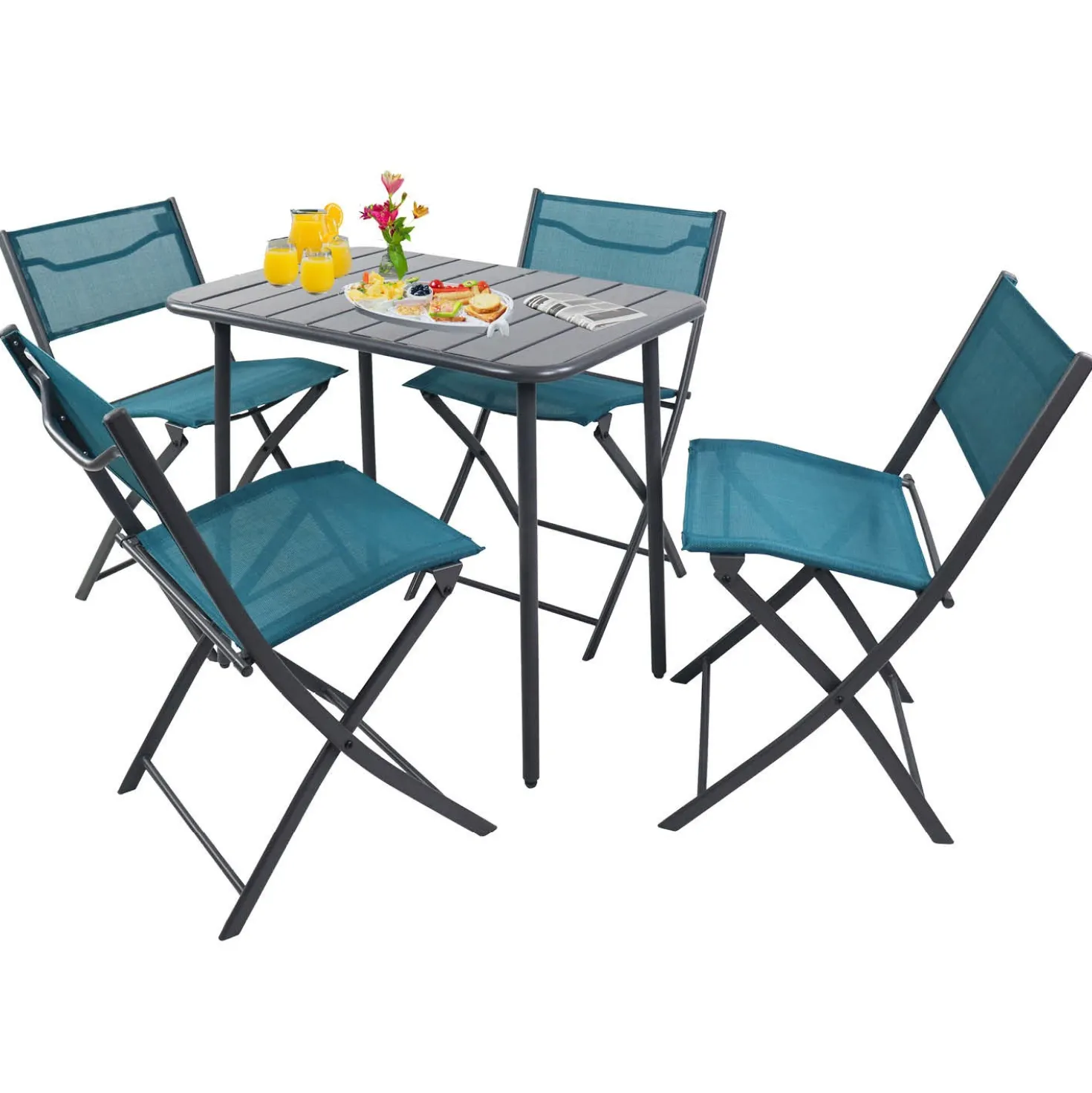 VCM 5-tlg. Gartenset "Sumila" 80 x 55 Türkis
