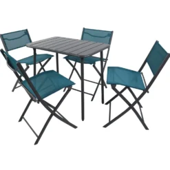 VCM 5-tlg. Gartenset "Sumila" 80 x 55 Türkis