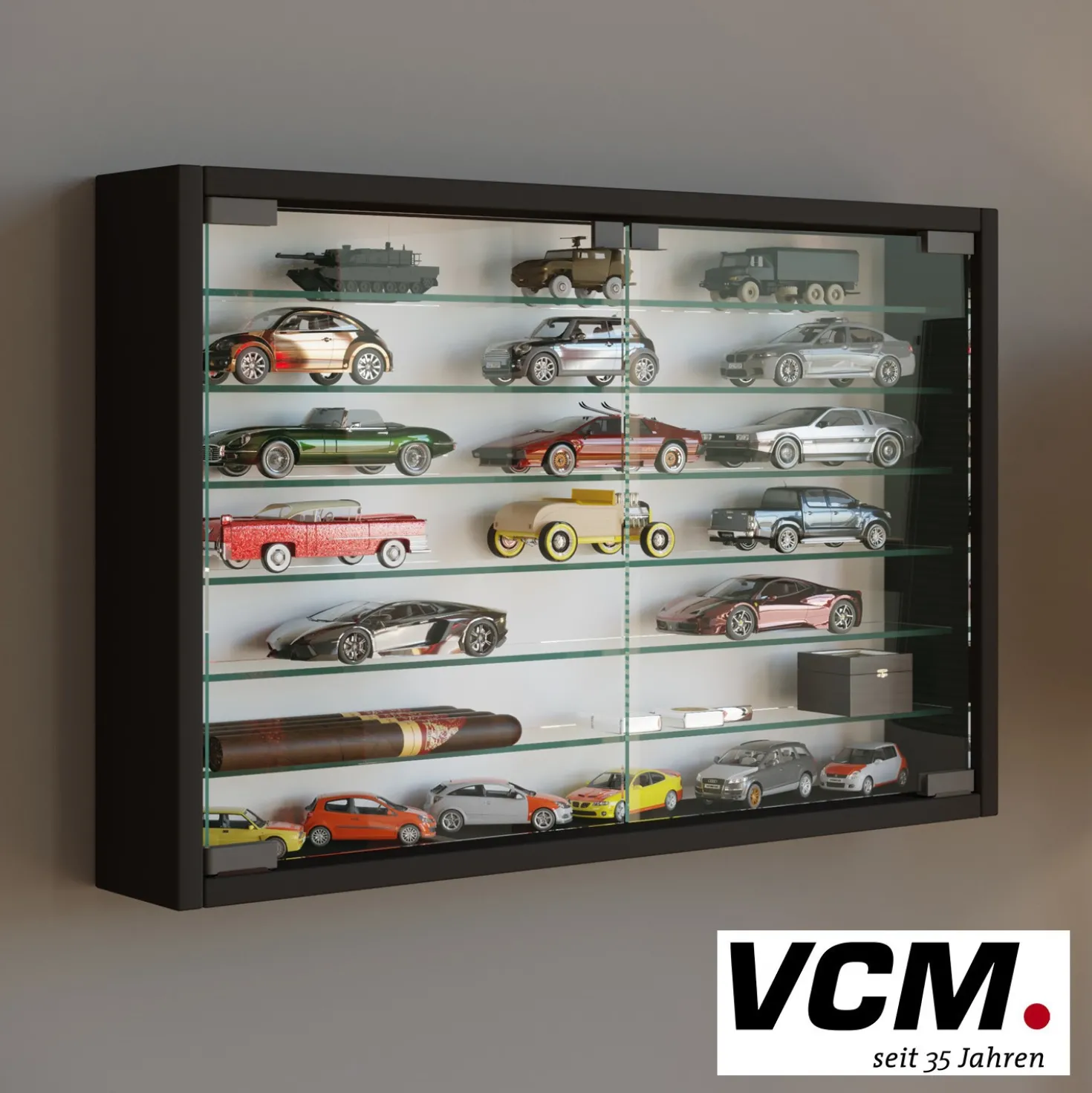 VCM Vitrine "Mandosa XL" Schwarz
