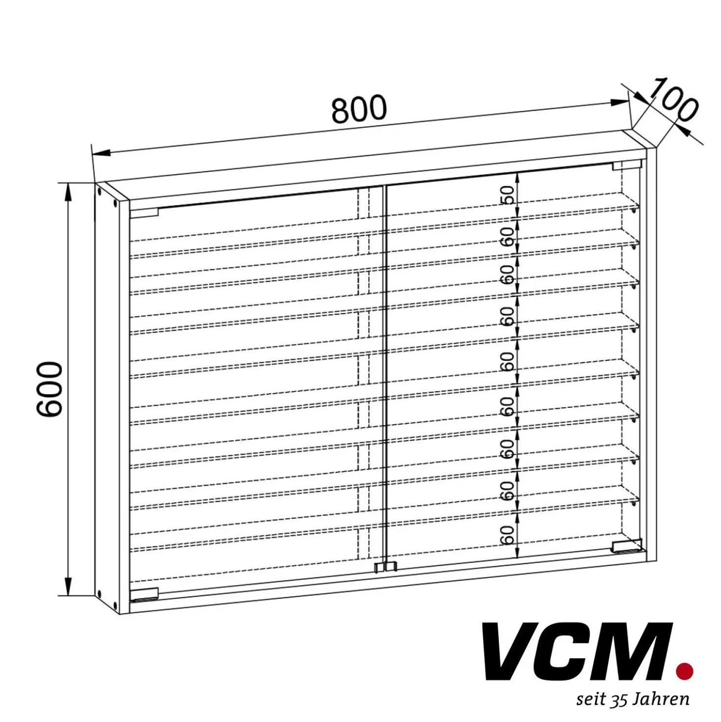 VCM Vitrine "Mandosa XXL" Buche