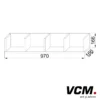 VCM Wandregal "Honsa" Schwarz/Eiche