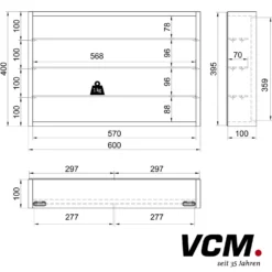 VCM Wandvitrine "Mandosa M" Buche