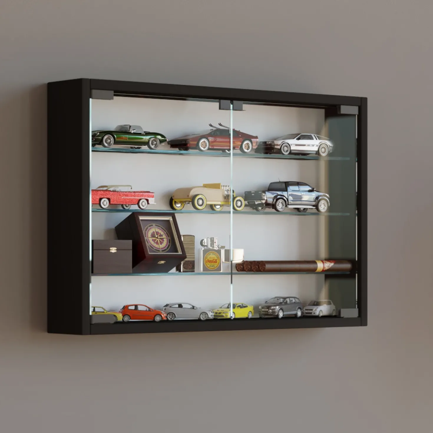 VCM Wandvitrine "Mandosa M" Schwarz