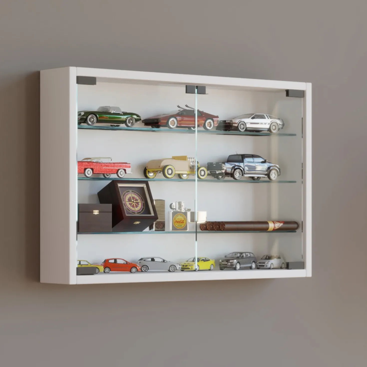 VCM Wandvitrine "Mandosa M" Weiß