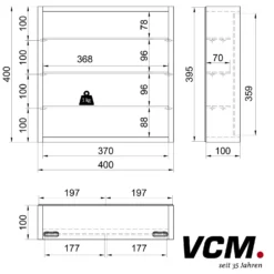 VCM Wandvitrine "Mandosa S" Buche