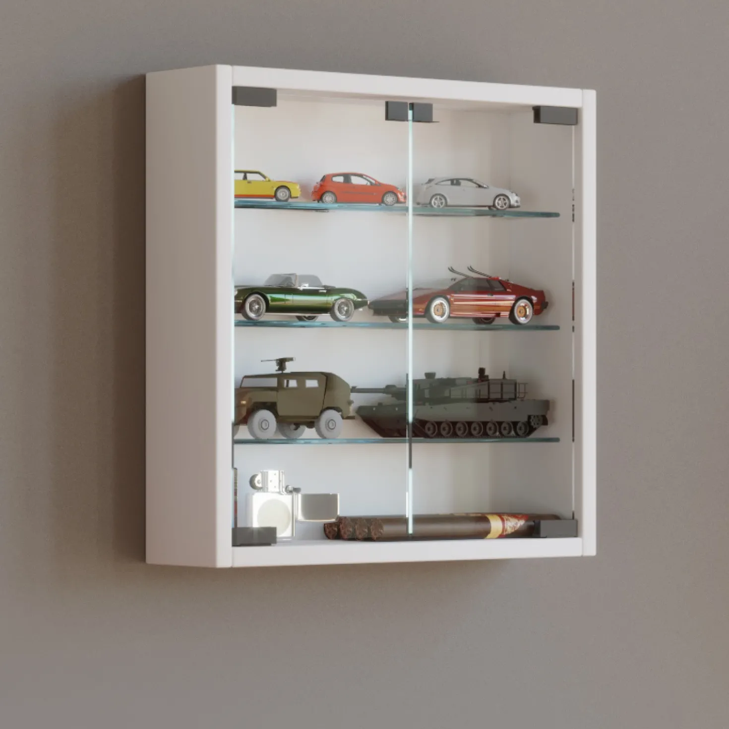 VCM Wandvitrine "Mandosa S" Weiß