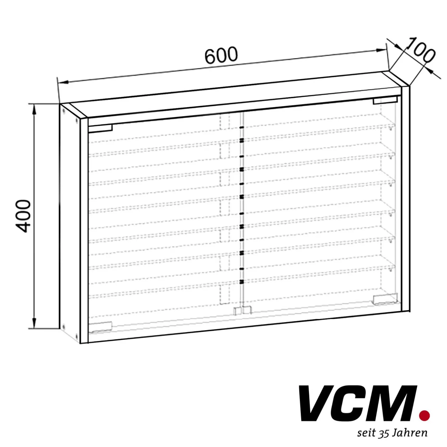 VCM Wandvitrine "Mandosa XL" Buche