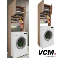VCM Waschmaschinenüberbau "Jutas" Sonoma-Eiche