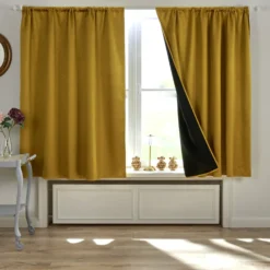 Verdunkelungsvorhang goldfarben 140 x 140 cm Eldo