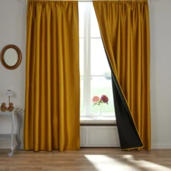 Verdunkelungsvorhang goldfarben 140 x 230 cm Eldo
