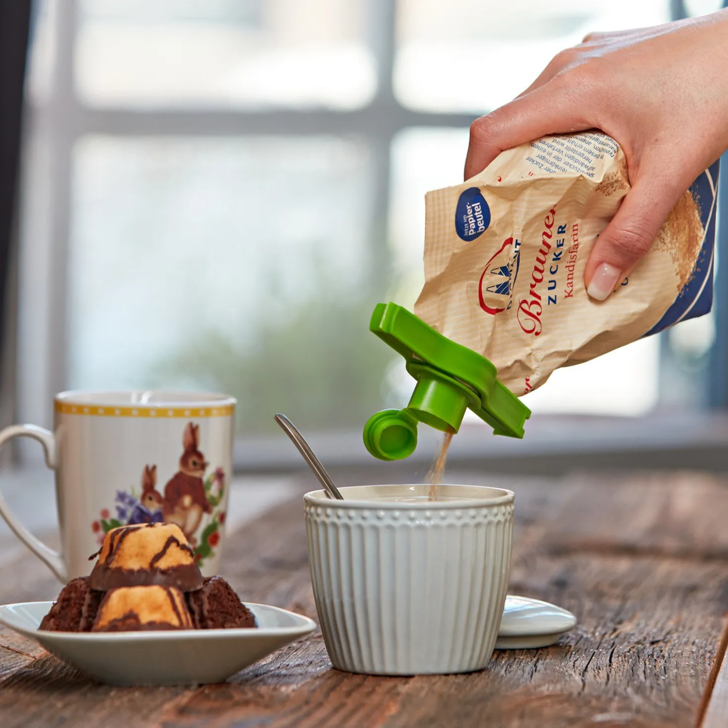 Verschlussclip mit Ausgießer Basilico