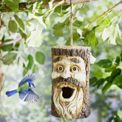 Vogelhaus Baum mit Gesicht