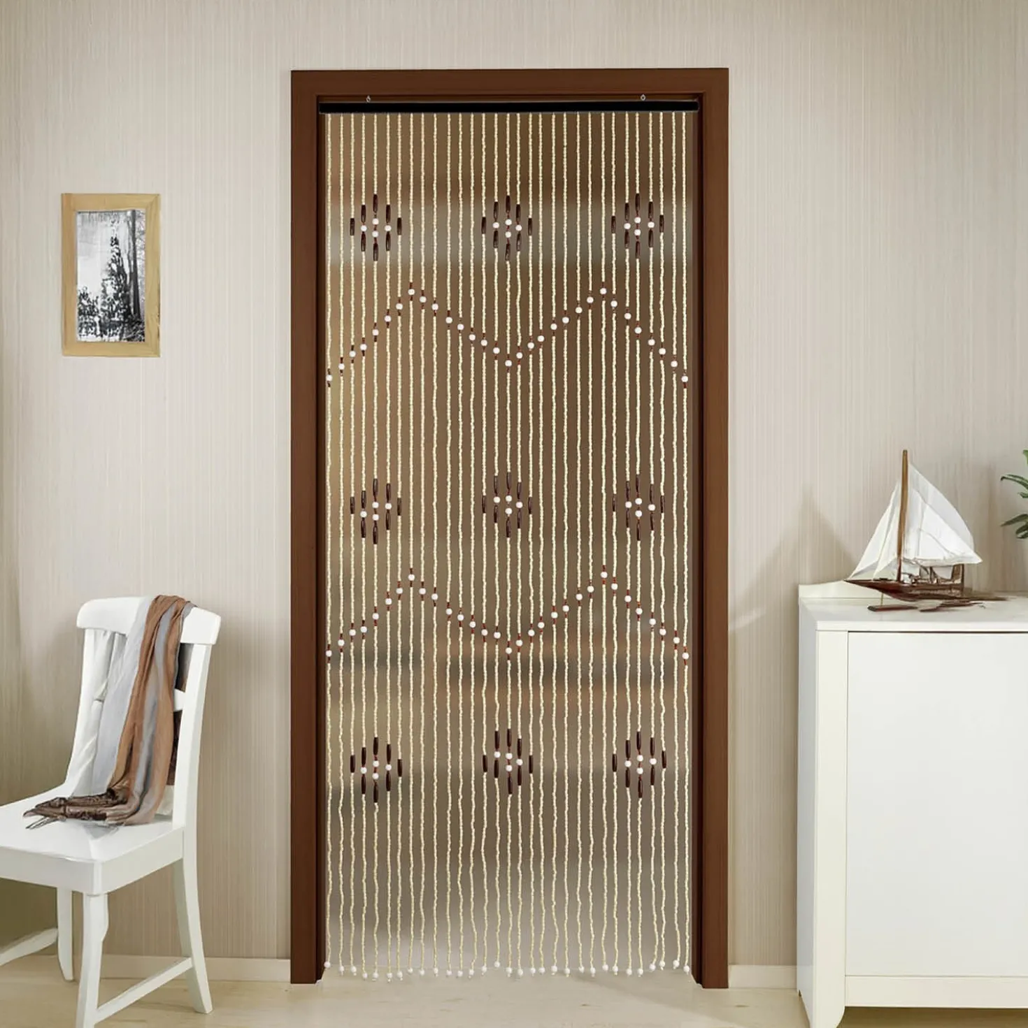 Vorhang Holzperlen 90×200 cm MAXIMEX
