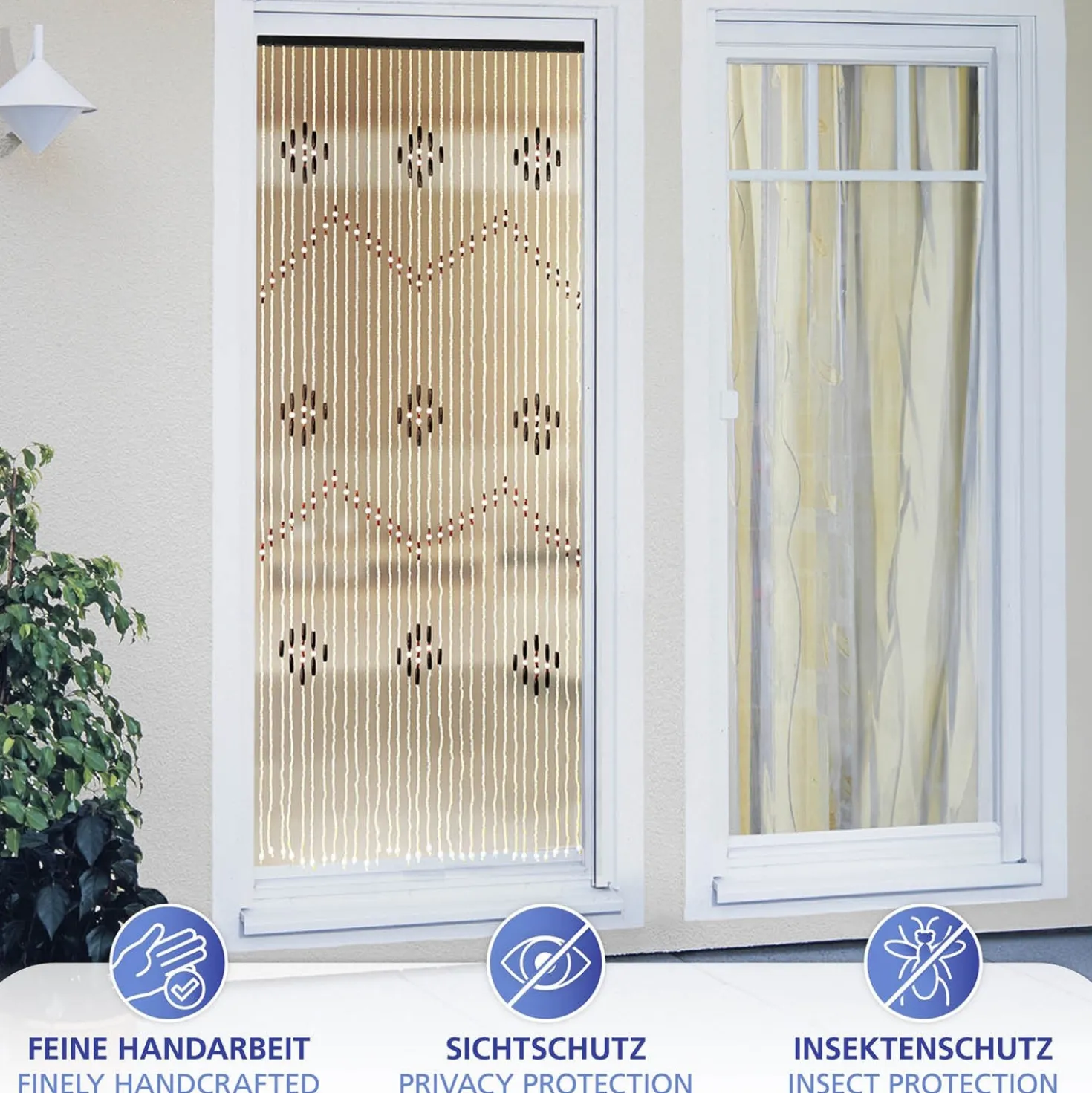 Vorhang Holzperlen 90×200 cm MAXIMEX