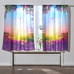 Vorhang "Lavendel" 140 x 140 cm 2er-Set Eldo