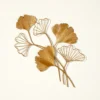Wanddeko Ginkgo-Blätter goldfarben Eldo